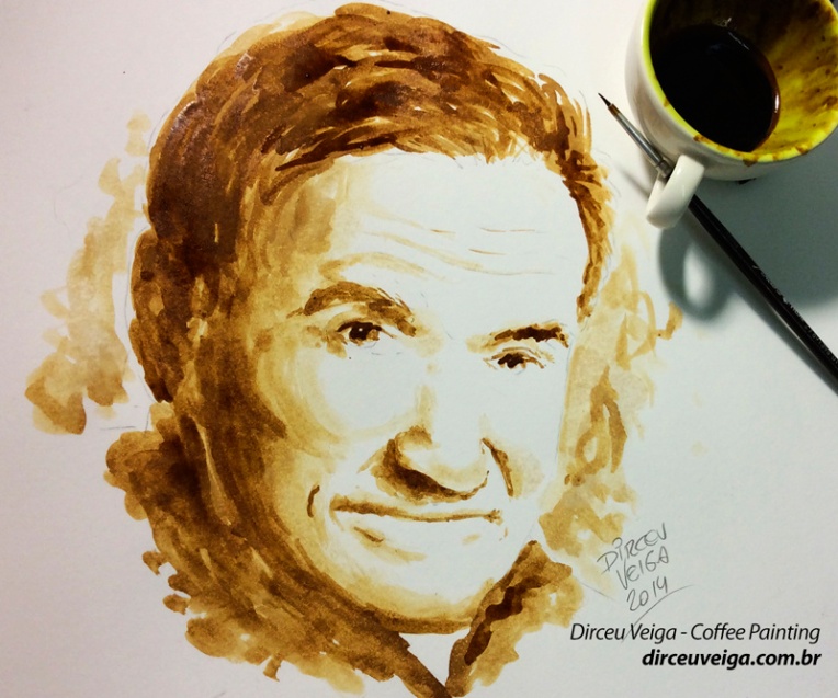 Robin Williams Pintura Cafe